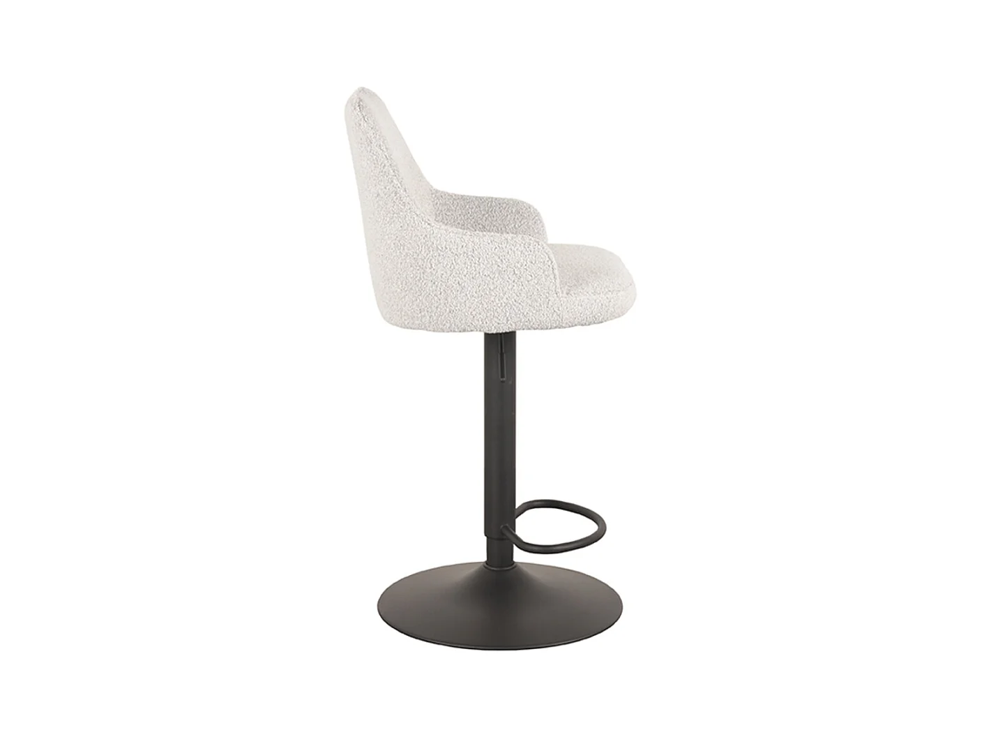 Tabouret de bar Fender - Blanc - Boucle - 42 x 40 cm - lot de 2
