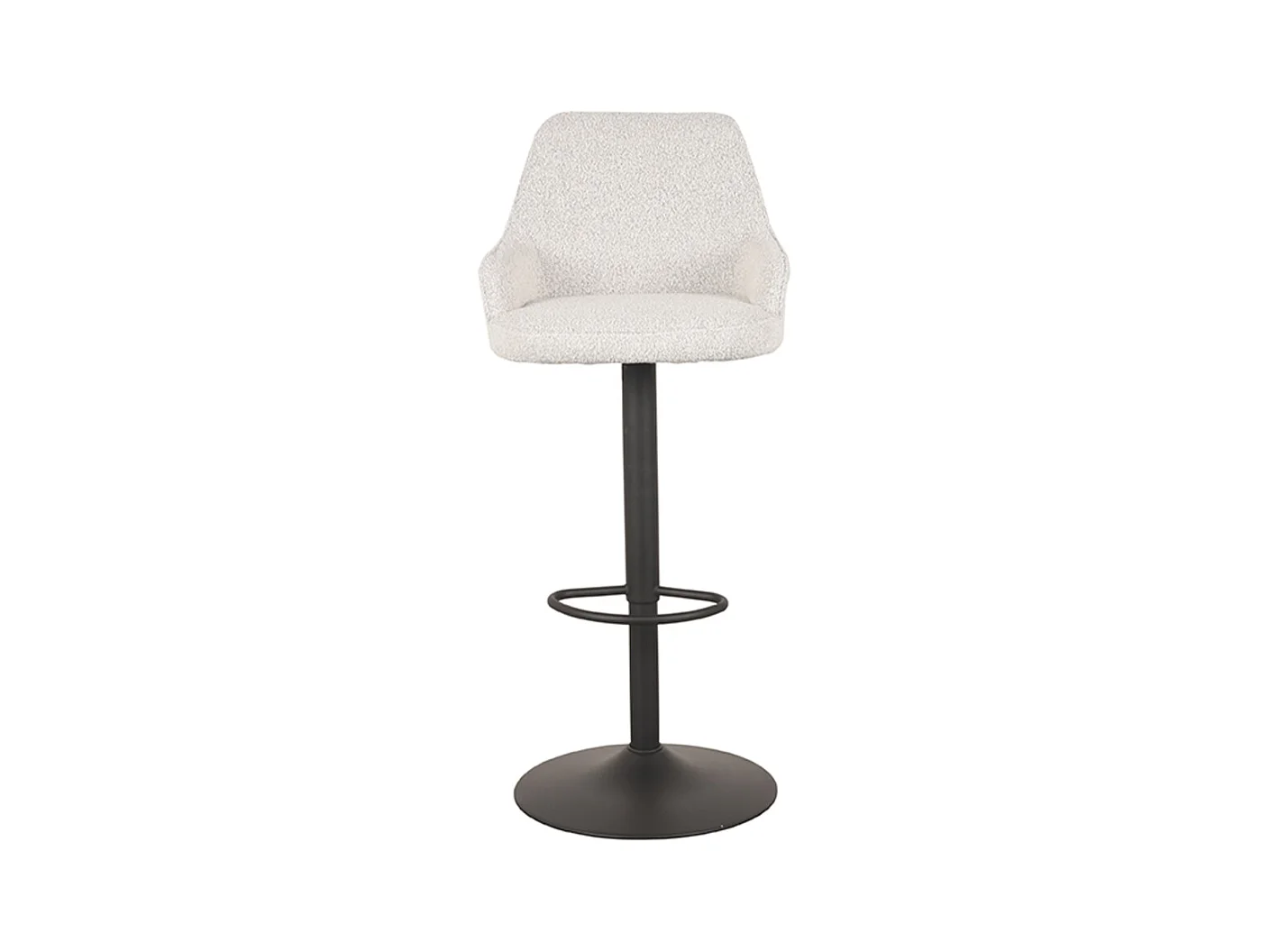 Tabouret de bar Fender - Blanc - Boucle - 42 x 40 cm - lot de 2