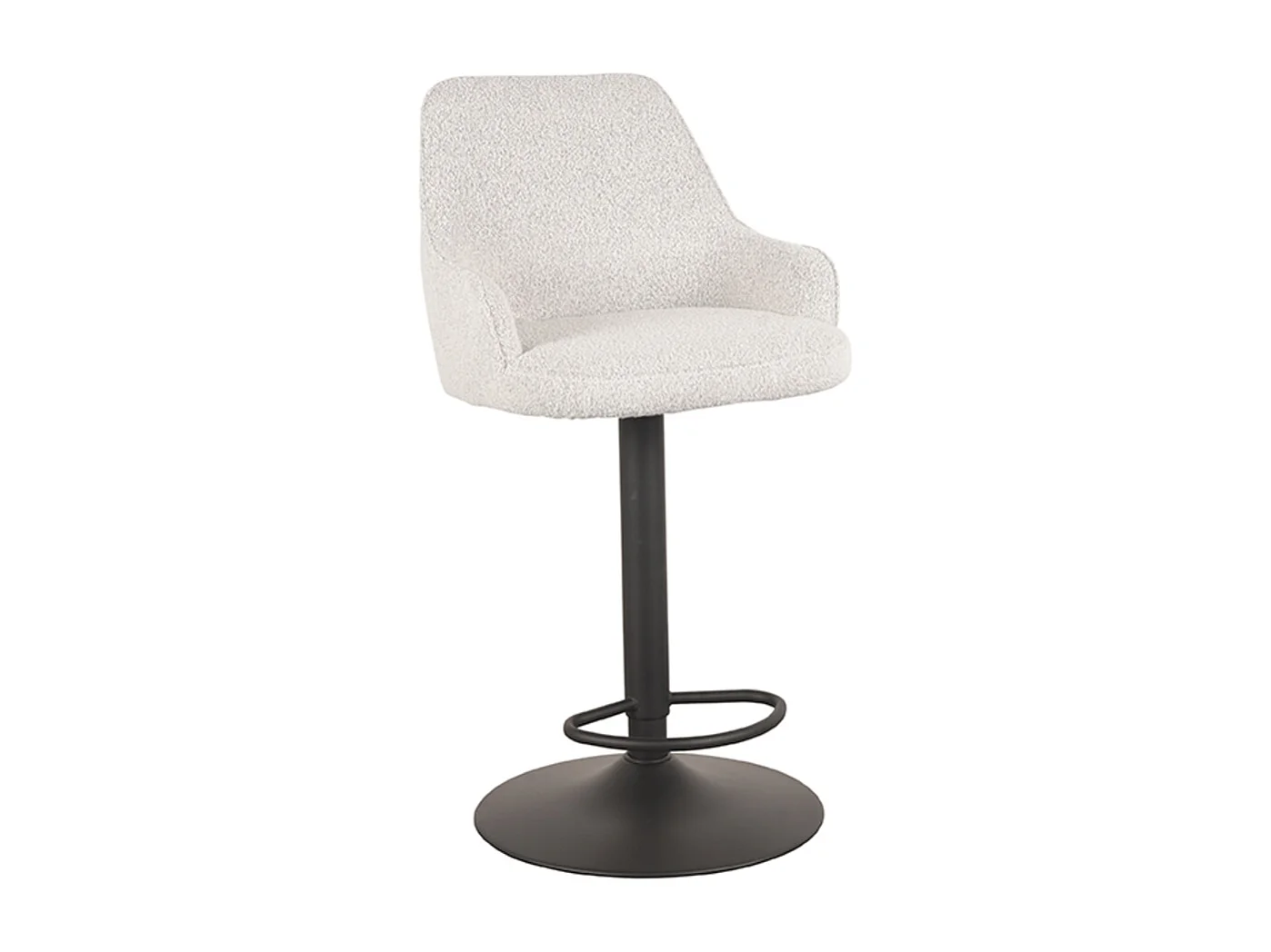Tabouret de bar Fender - Blanc - Boucle - 42 x 40 cm - lot de 2