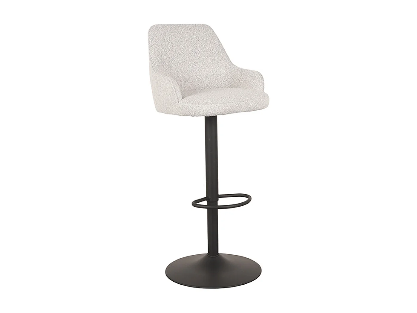 Tabouret de bar Fender - Blanc - Boucle - 42 x 40 cm - lot de 2