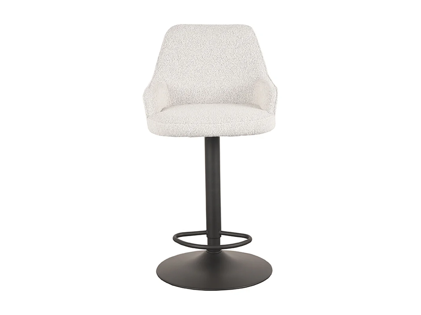 Tabouret de bar Fender - Blanc - Boucle - 42 x 40 cm - lot de 2