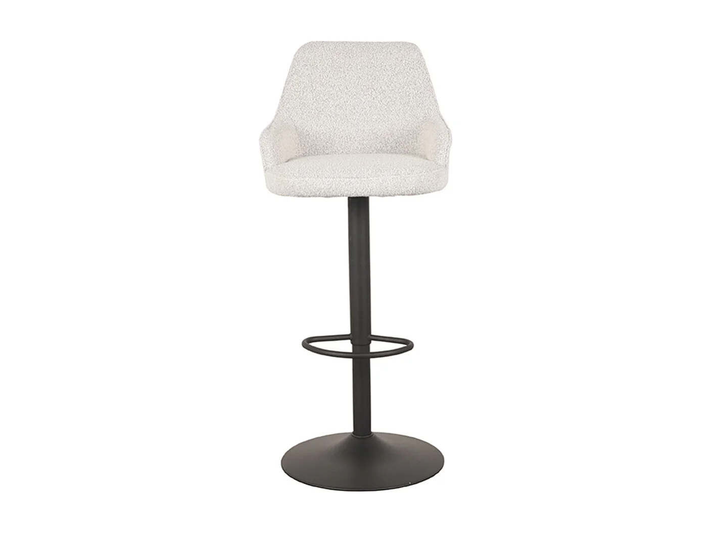 Tabouret de bar Fender - Blanc - Boucle - 42 x 40 cm - lot de 2