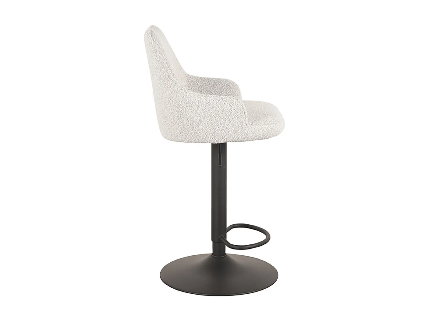 Tabouret de bar Fender - Blanc - Boucle - 42 x 40 cm - lot de 2