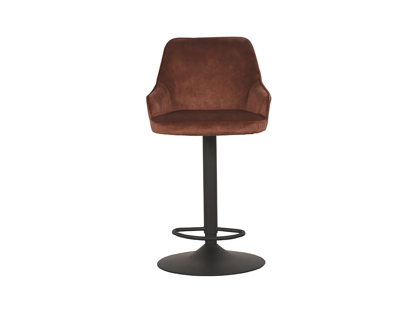 Tabouret de bar Fender - Rouille - Velours - 42 x 40 cm - lot de 2