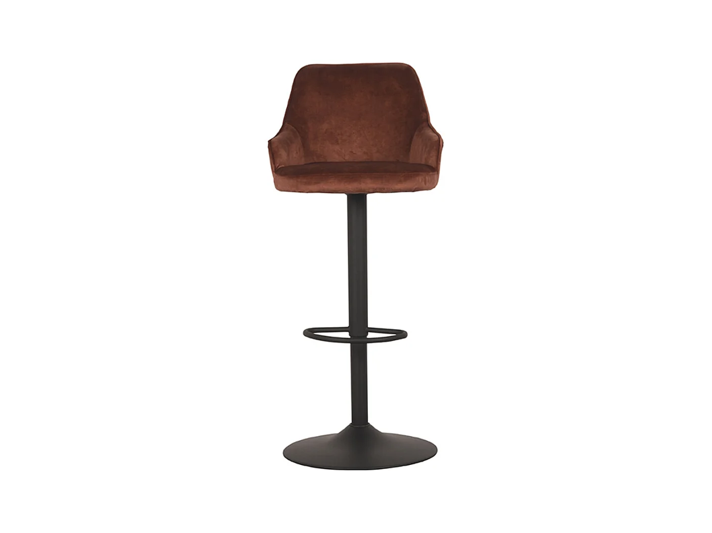 Tabouret de bar Fender - Rouille - Velours - 42 x 40 cm - lot de 2