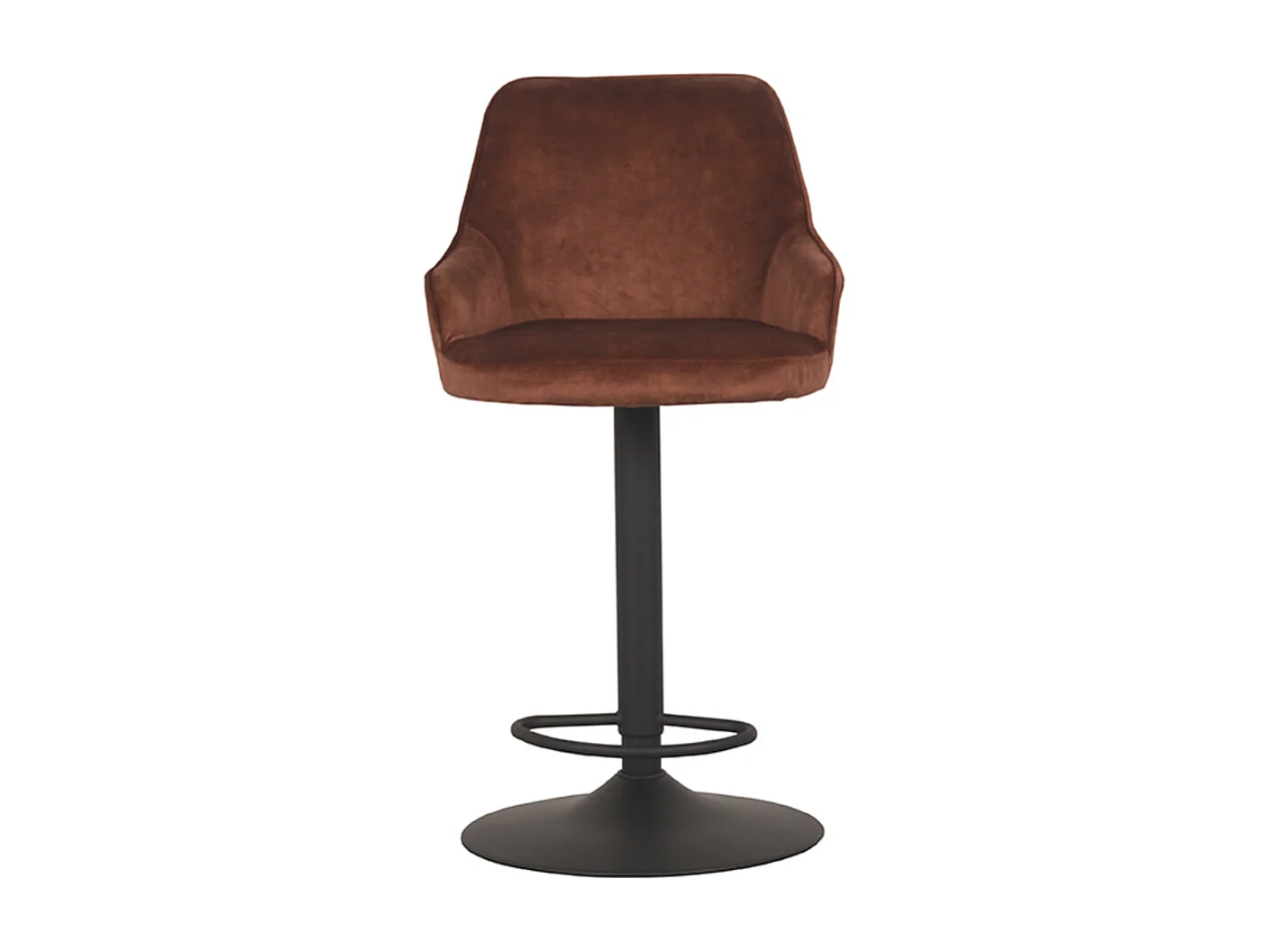 Tabouret de bar Fender - Rouille - Velours - 42 x 40 cm - lot de 2