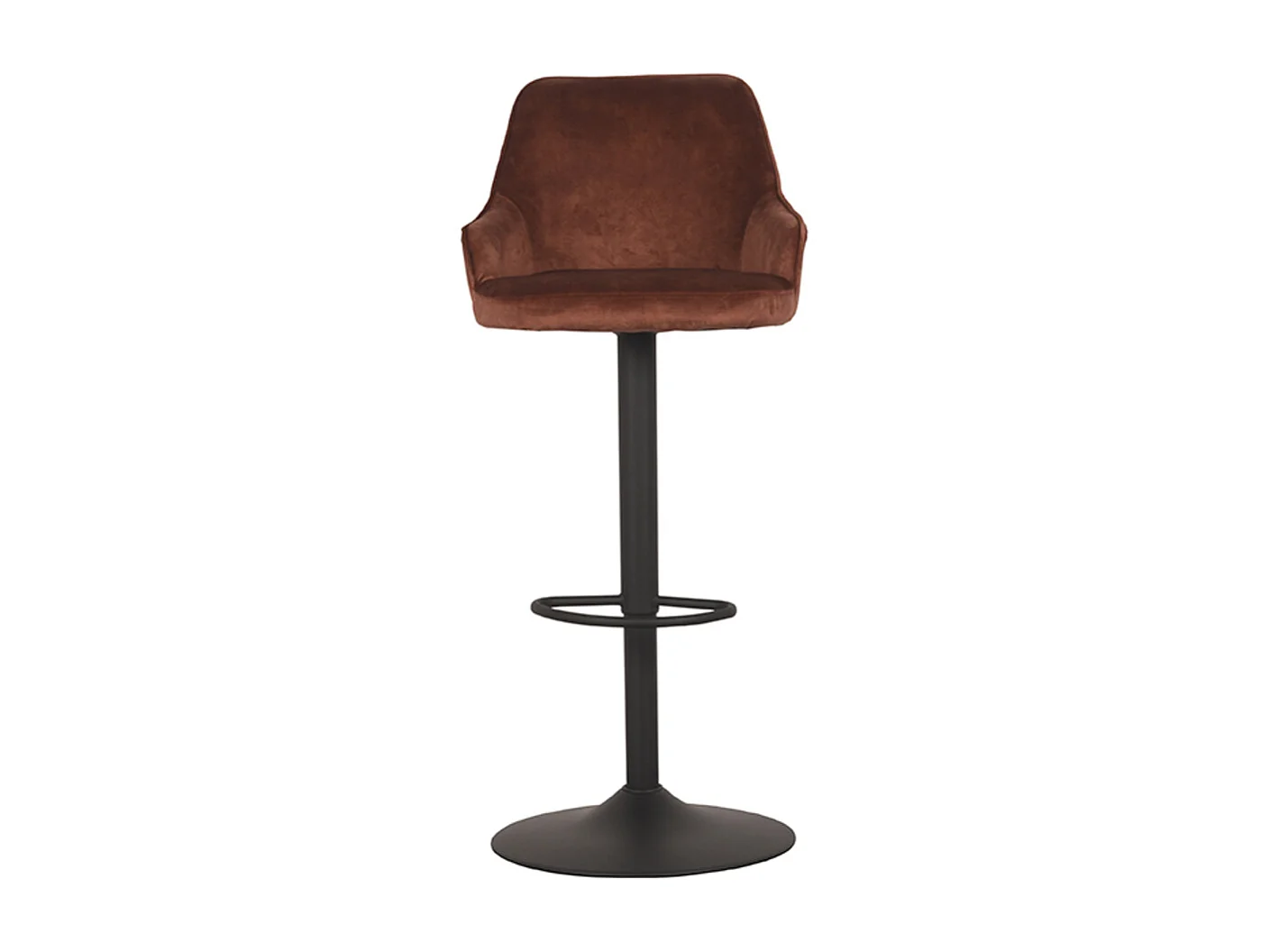 Tabouret de bar Fender - Rouille - Velours - 42 x 40 cm - lot de 2