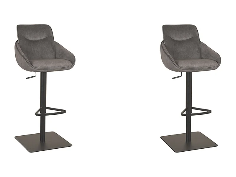 Tabouret de bar Beauty - Anthracite - Cosmo - 58,5x52x88 cm - lot de 2