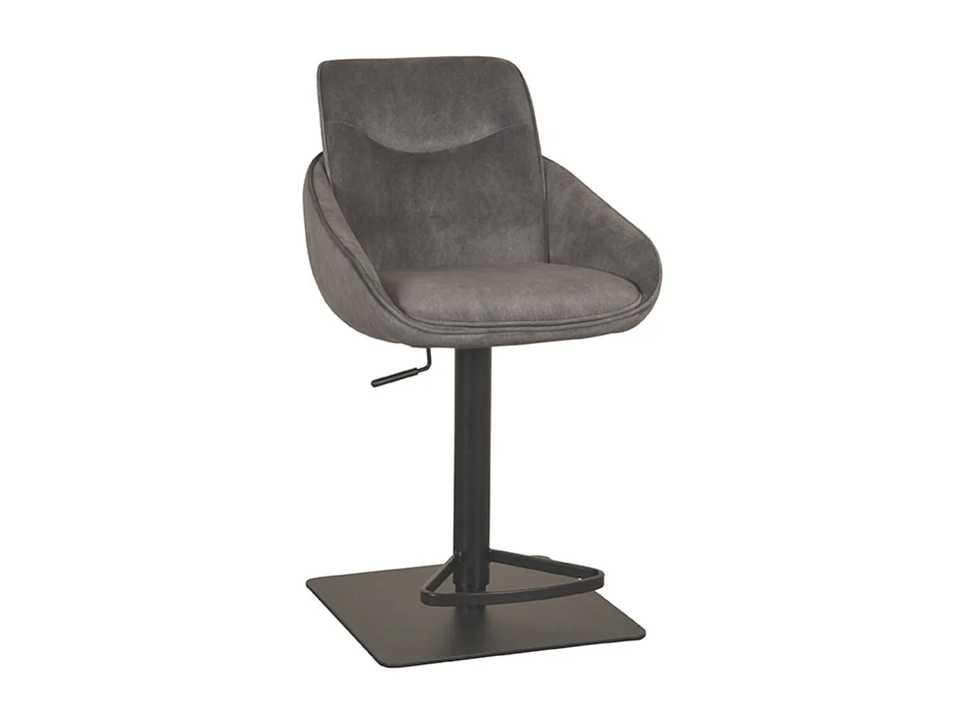 Tabouret de bar Beauty - Anthracite - Cosmo - 58,5x52x88 cm - lot de 2