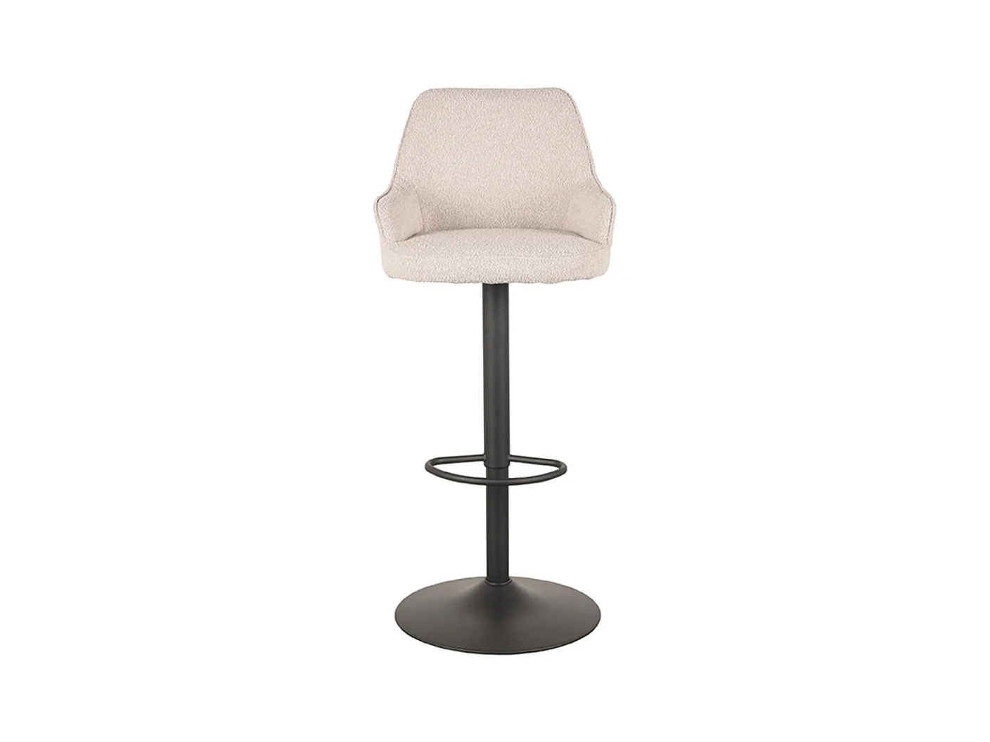 Tabouret de bar Fender - Naturel - Boucle - 42 x 40 cm - lot de 2