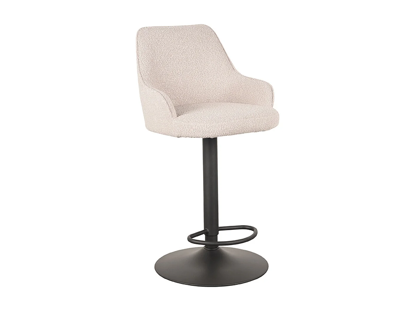 Tabouret de bar Fender - Naturel - Boucle - 42 x 40 cm - lot de 2