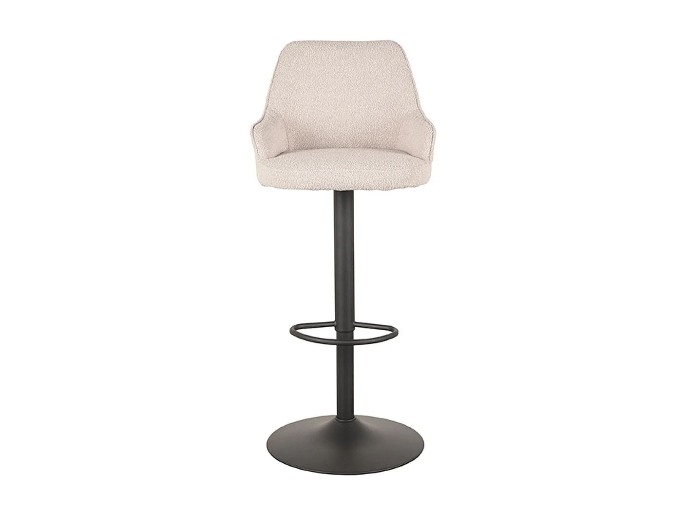 Tabouret de bar Fender - Naturel - Boucle - 42 x 40 cm - lot de 2