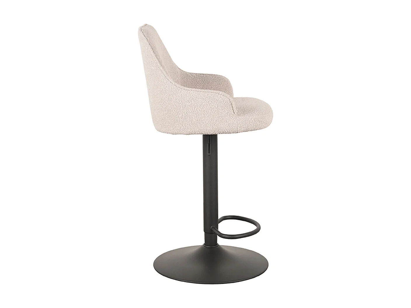 Tabouret de bar Fender - Naturel - Boucle - 42 x 40 cm - lot de 2