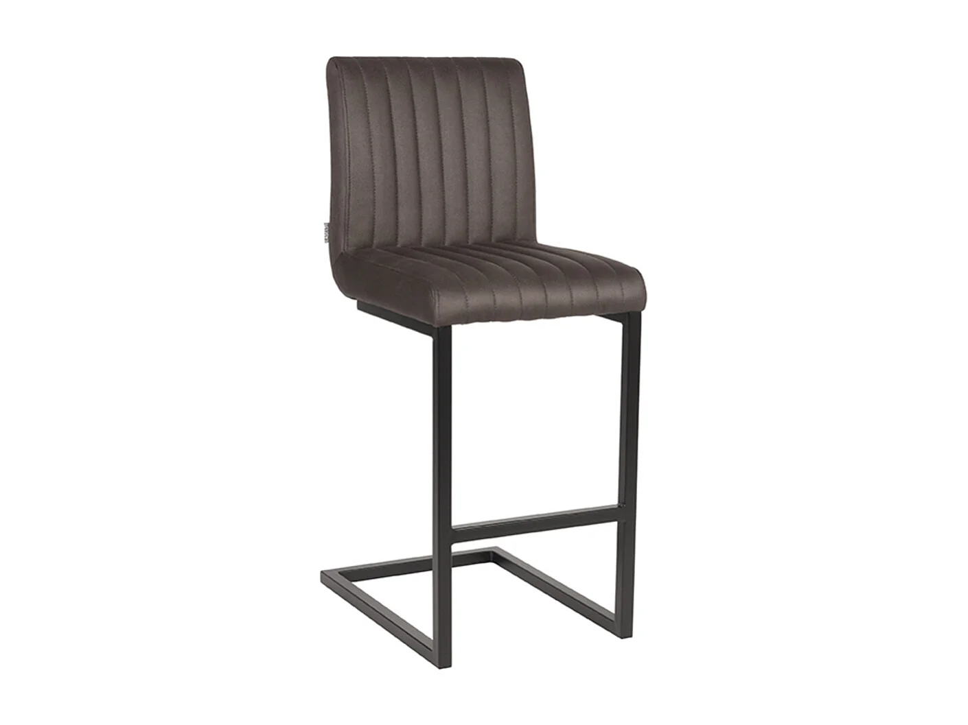 Tabouret de bar Milo - Anthracite - Microfibre - Hauteur d'assise 65 - lot de 2