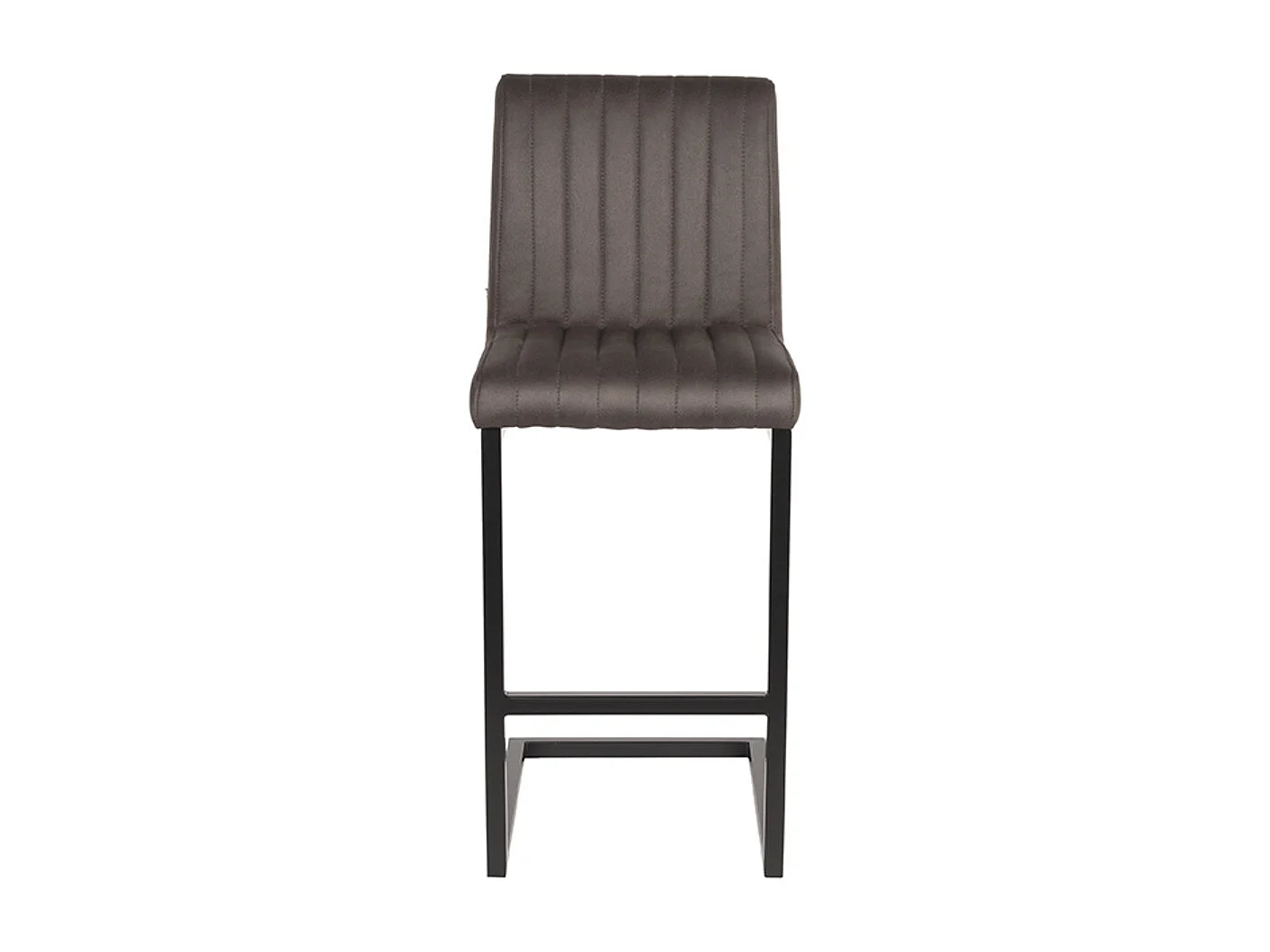 Tabouret de bar Milo - Anthracite - Microfibre - Hauteur d'assise 65 - lot de 2