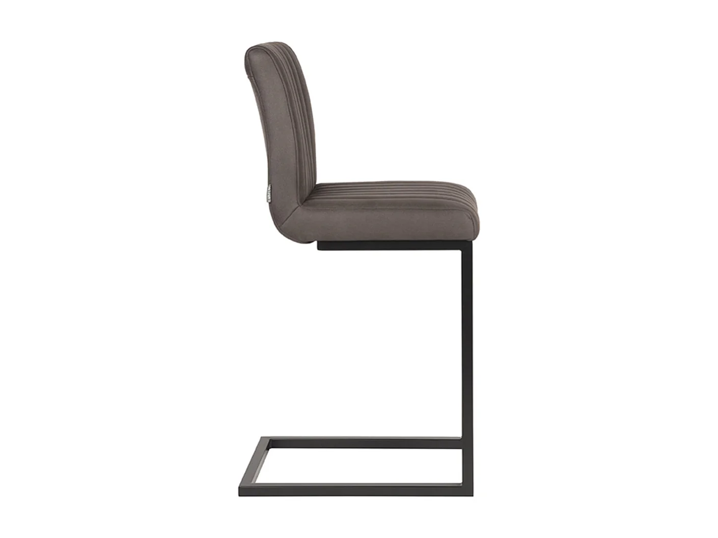 Tabouret de bar Milo - Anthracite - Microfibre - Hauteur d'assise 65 - lot de 2