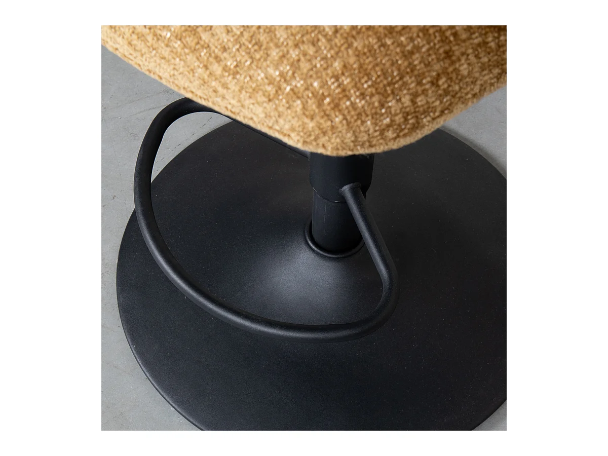 Tabouret de bar Vino - Ocre - Elite - Vérin à gaz - lot de 2