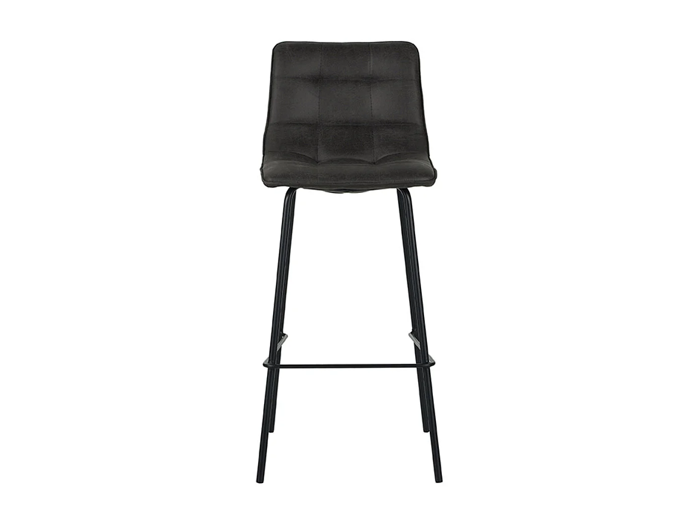 Tabouret de bar Bistro - Anthracite - Micro Suede - lot de 2