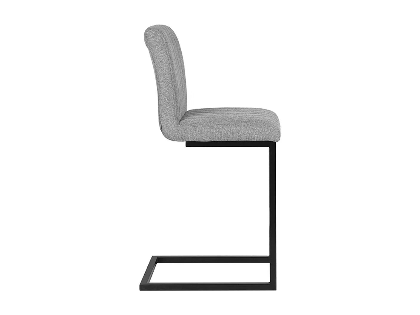 Tabouret de bar Milo - Zinc - Tissu - lot de 2