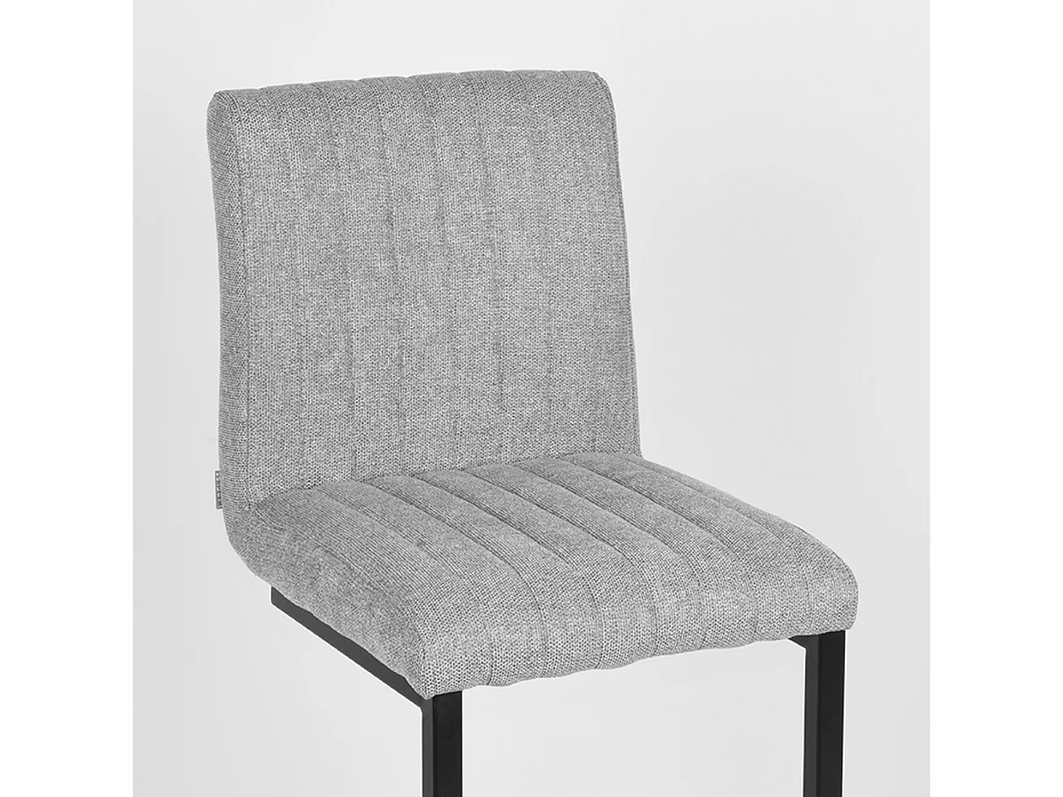 Tabouret de bar Milo - Zinc - Tissu - lot de 2