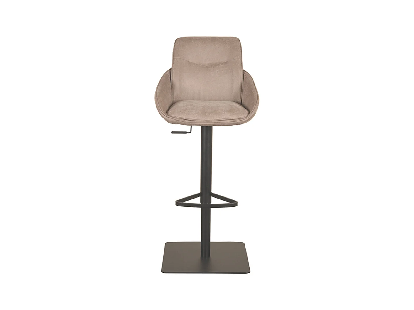 Tabouret de bar Beauty - Taupe - Micro Suede - 58,5x52x88 cm - lot de 2