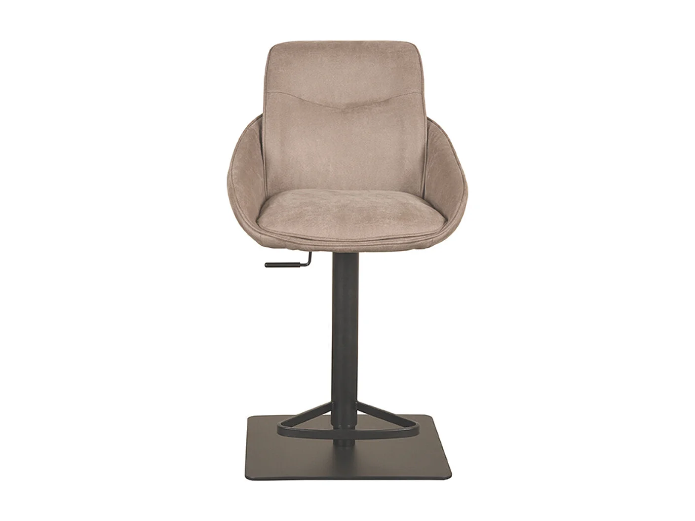 Tabouret de bar Beauty - Taupe - Micro Suede - 58,5x52x88 cm - lot de 2