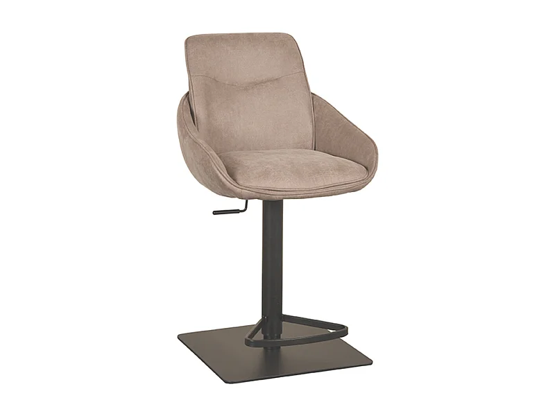Taburete de bar Beauty - Taupe - Micro Suede - 58,5x52x88 cm - Juego de 2