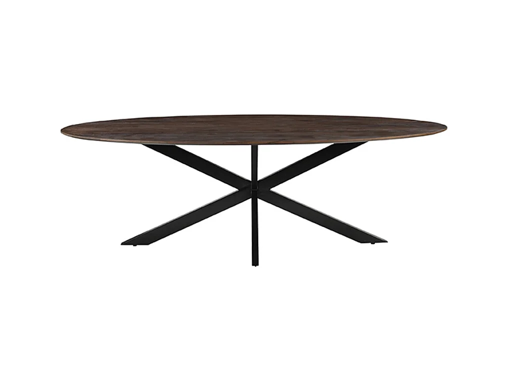 Esstisch James - Espresso - Mangoholz - 210 cm - Oval