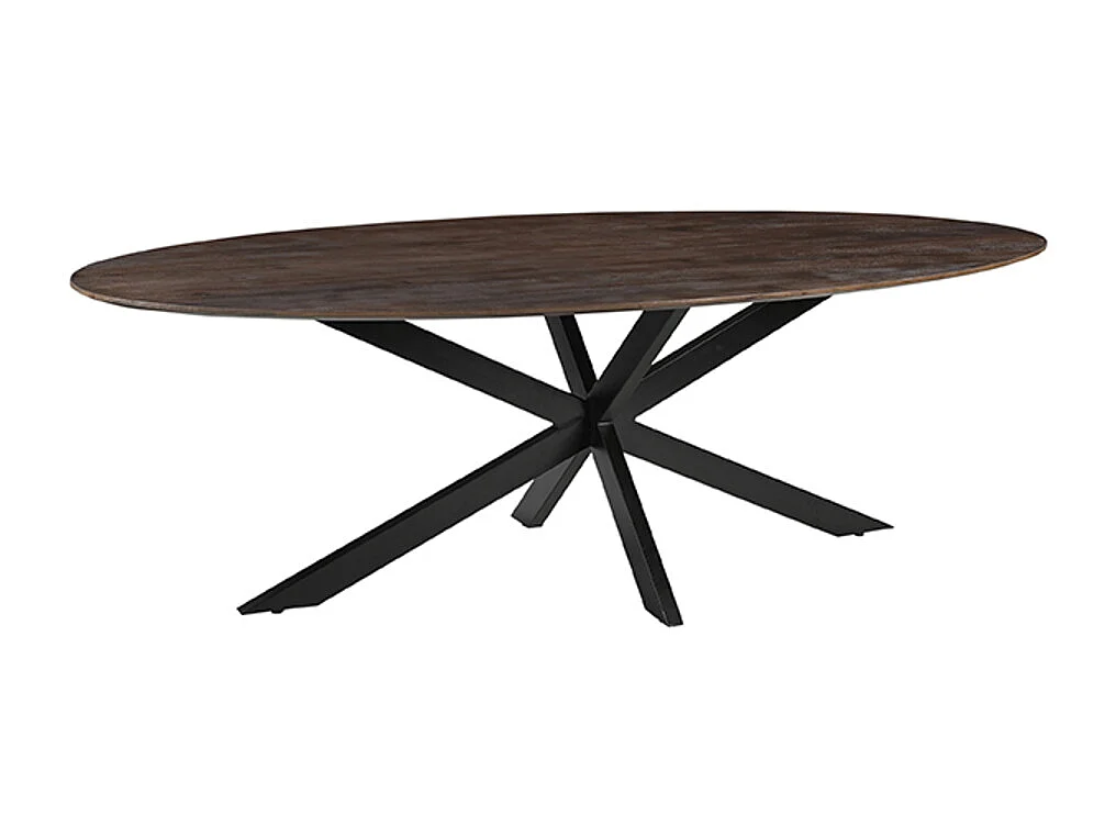 Table à manger James - Espresso - Bois de manguier - 210 cm - Ovale
