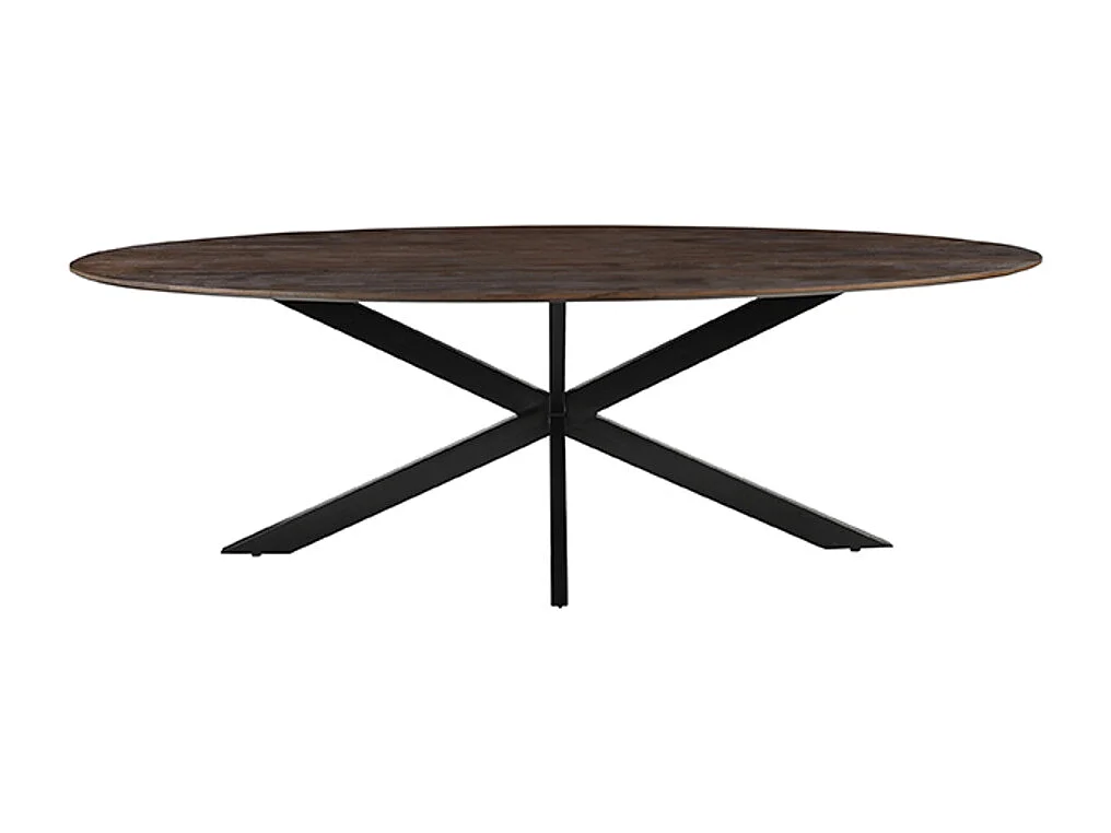 Table à manger James - Espresso - Bois de manguier - 210 cm - Ovale