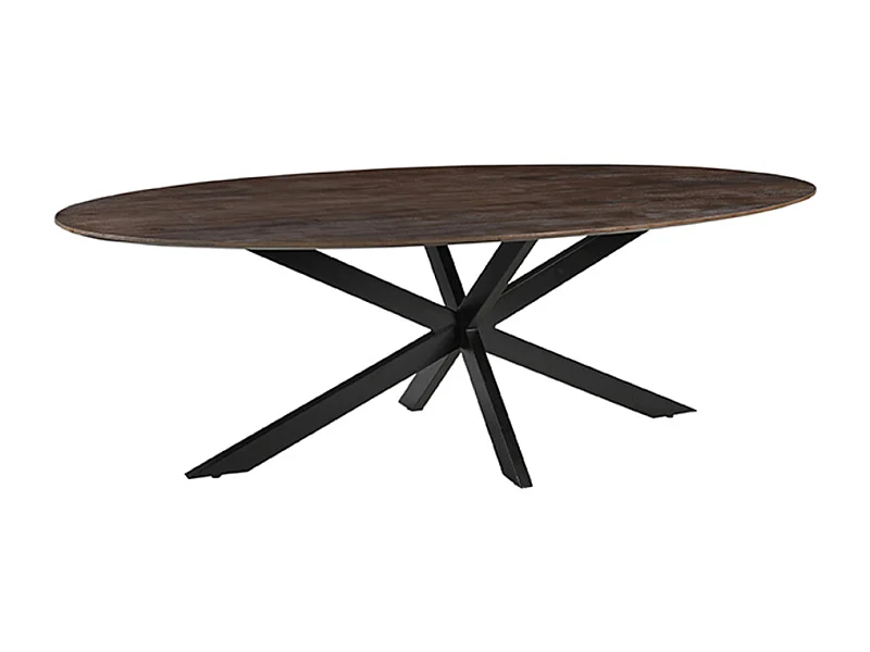 Table à manger James - Espresso - Bois de manguier - 210 cm - Ovale
