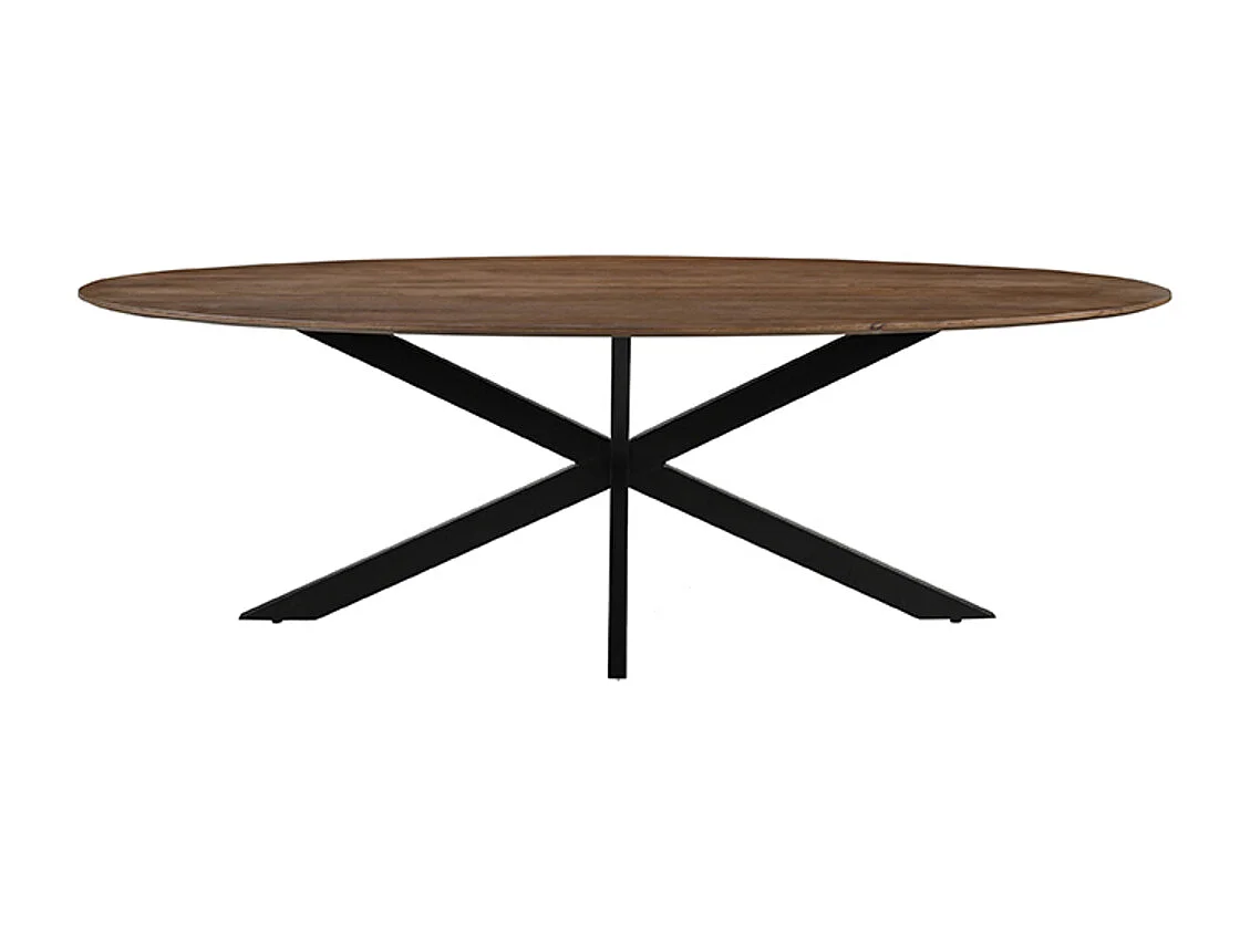 Eetkamertafel James - Naturel - Mangohout - 240 cm - Ovaal
