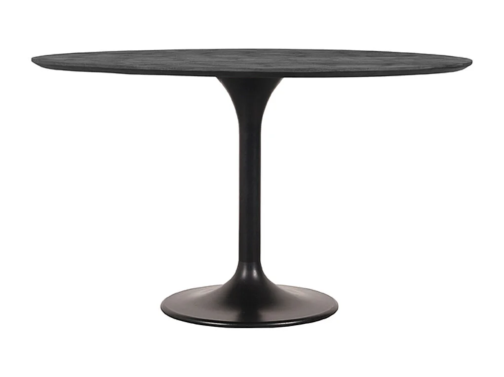 Eettafel Otto - Zwart - Mangohout - 130x130x75 cm