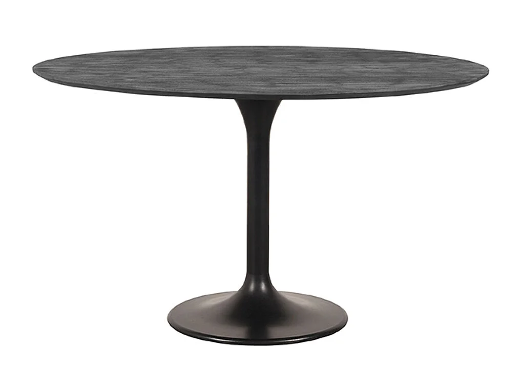 Eettafel Otto - Zwart - Mangohout - 130x130x75 cm