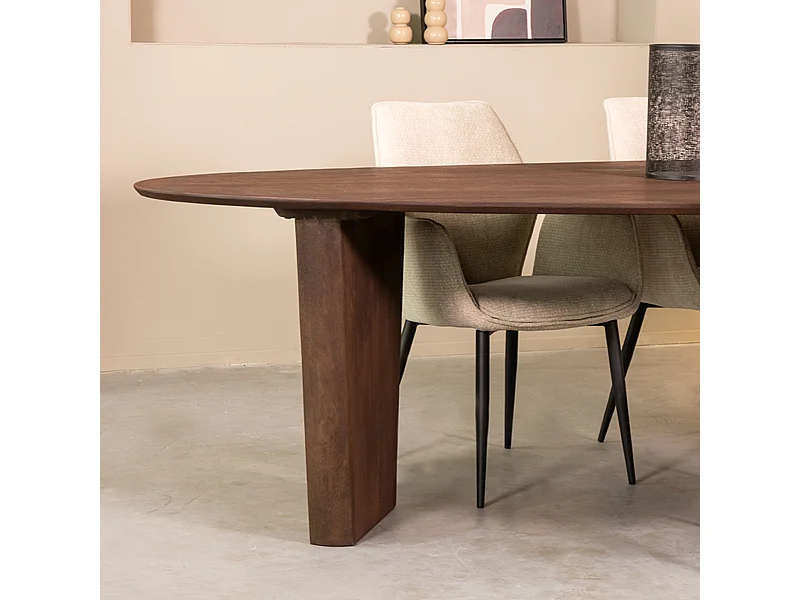 Eetkamertafel Wow - Espresso - Mangohout - 300x130 cm