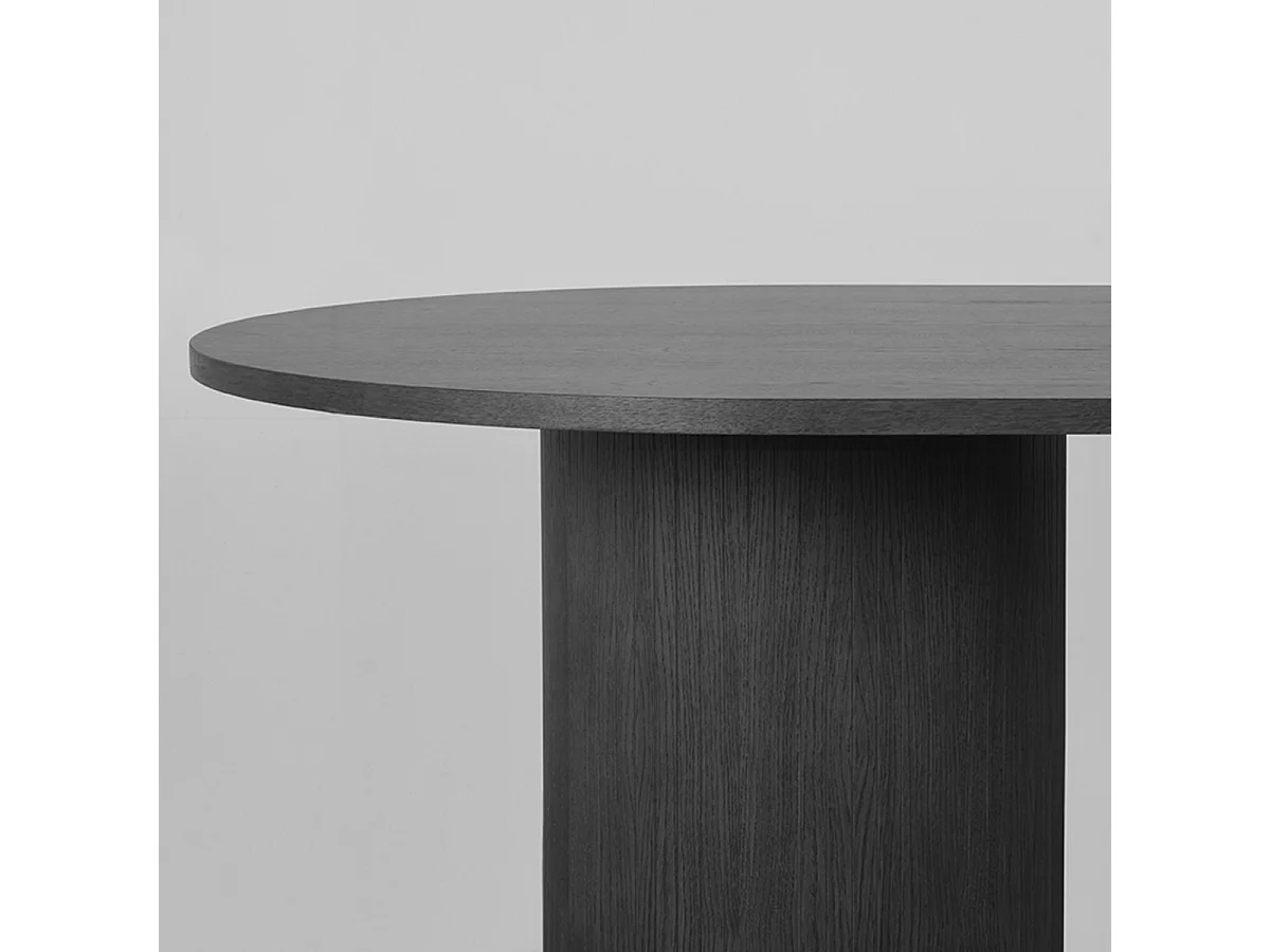 Table à manger Oliva - Noir - Chêne - 240 cm