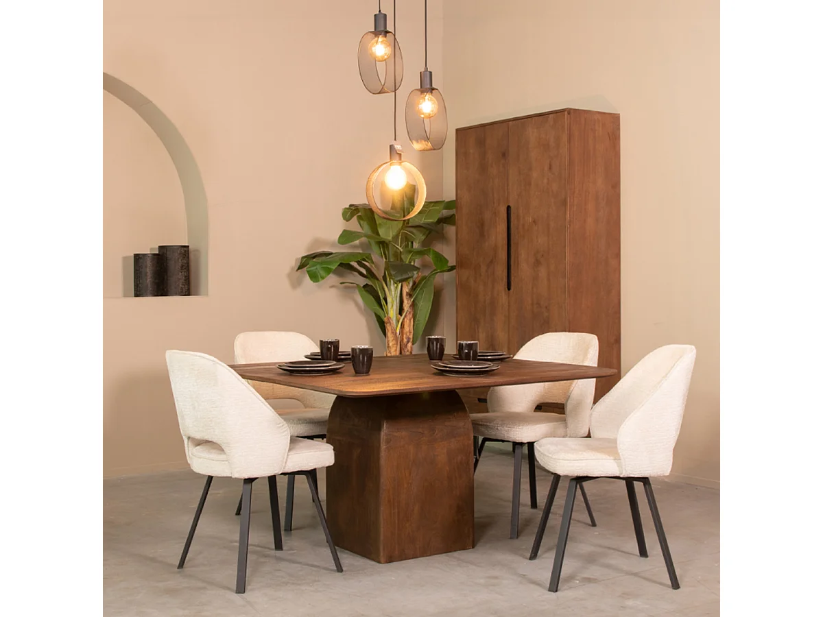 Eetkamertafel Ingo - Espresso - Mangohout