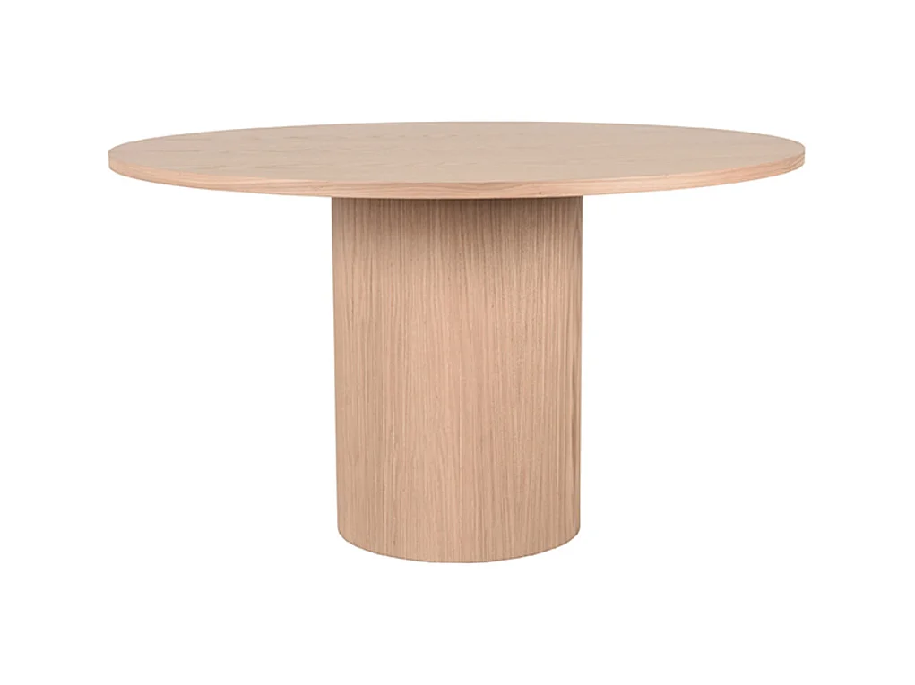 Table à manger Oliva - Naturel - Chêne - 130 cm - Ronde