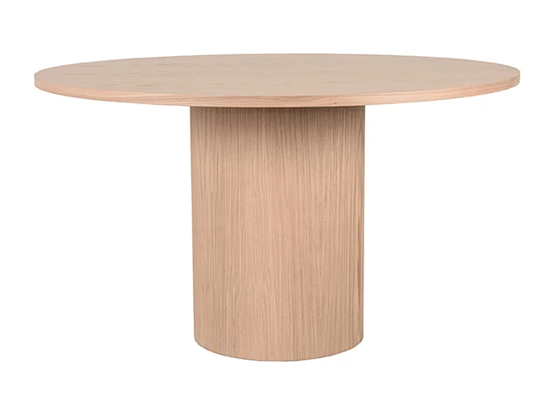 Eetkamertafel Oliva - Naturel - Eiken - 130 cm - Rond