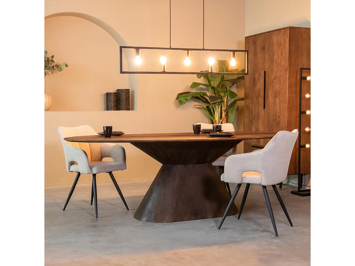 Eetkamertafel Jagger - Espresso - Mangohout