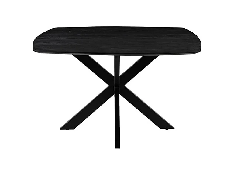 Table à manger Blake - Noir - Bois de manguier - 140x140 cm