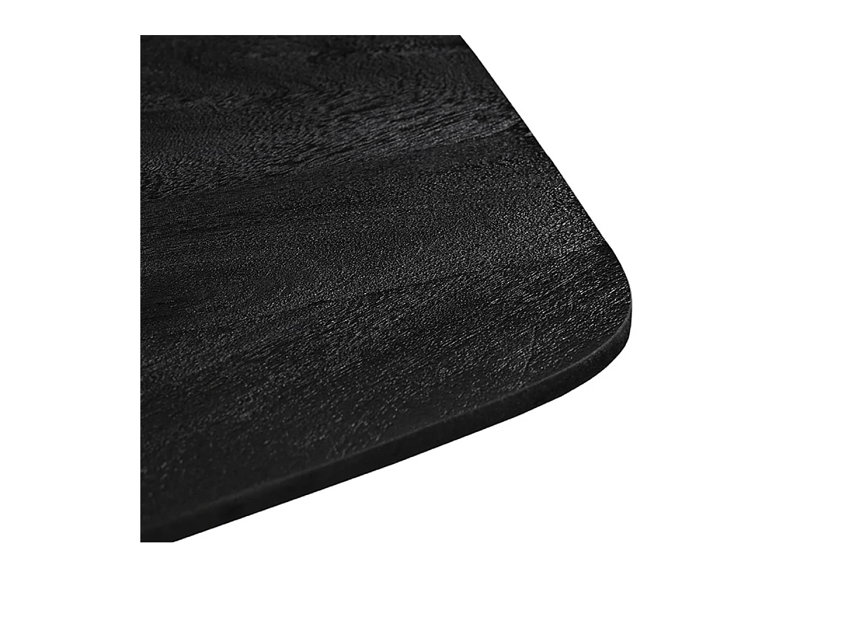 Table à manger Blake - Noir - Bois de manguier - 140x140 cm