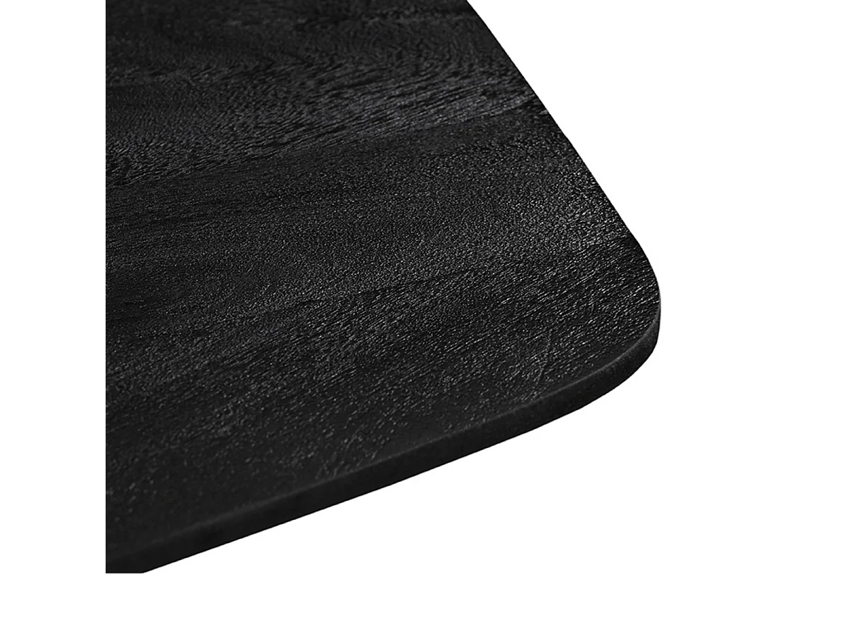 Table à manger Blake - Noir - Bois de manguier - 140x140 cm