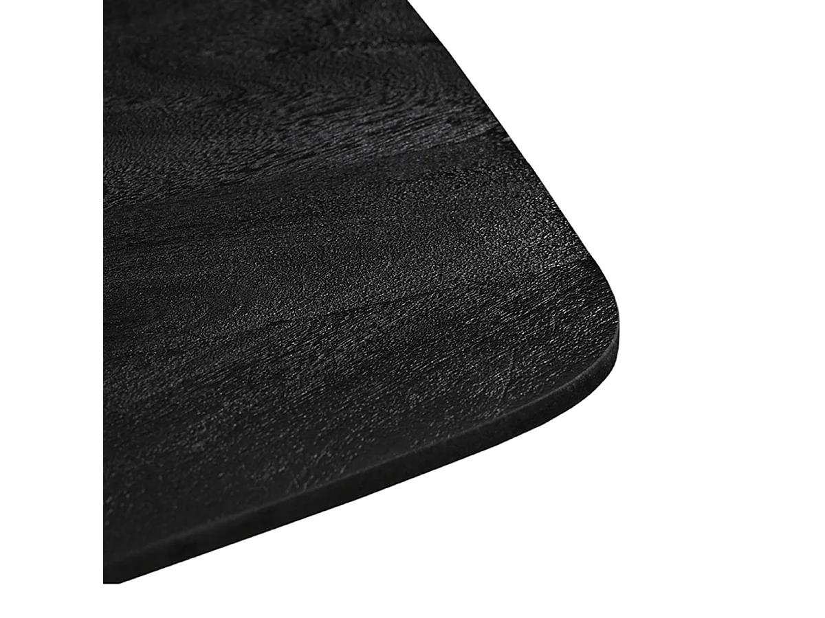 Table à manger Blake - Noir - Bois de manguier - 140x140 cm