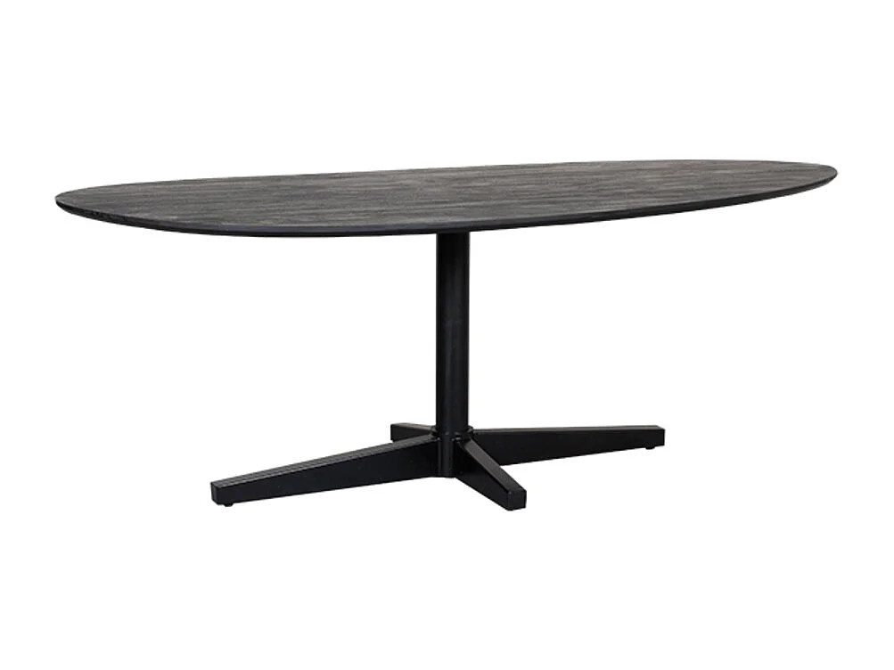 Table à manger Rosie - Noire - Bois de manguier - 220x100 cm