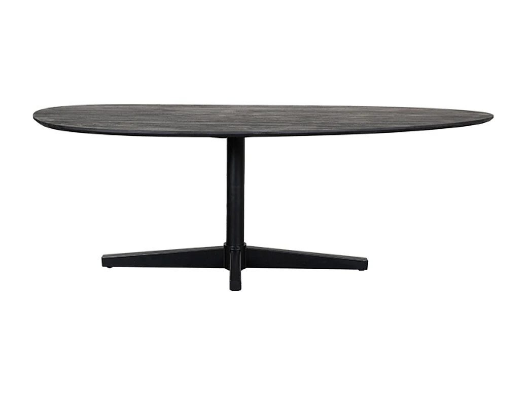 Table à manger Rosie - Noire - Bois de manguier - 220x100 cm