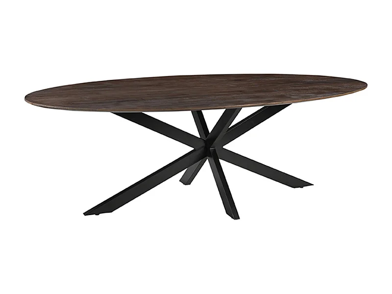 Table à manger James - Espresso - Bois de manguier - 240 cm - Ovale