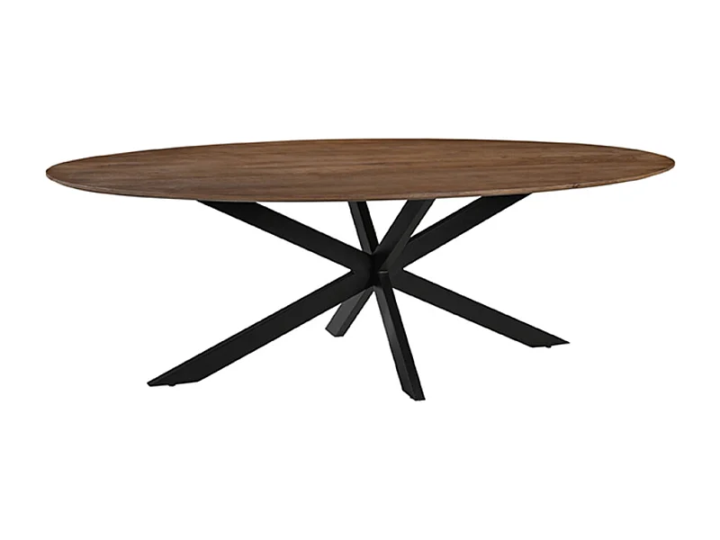 Eetkamertafel James - Naturel - Mangohout - 210 cm - Ovaal