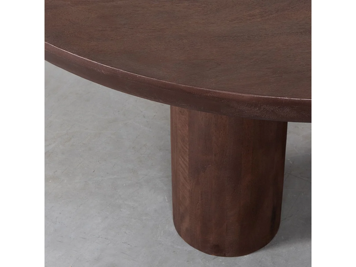 Eetkamertafel Olly - Espresso - Mangohout - 150x150 cm