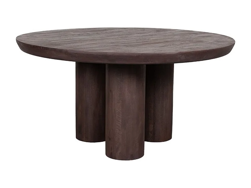 Eetkamertafel Olly - Espresso - Mangohout - 150x150 cm